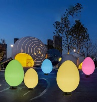 Светильник Яйцо 43х80 питание от 220, RGB