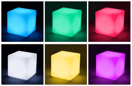 Светильник Куб 15 питание от сети 220В, RGB